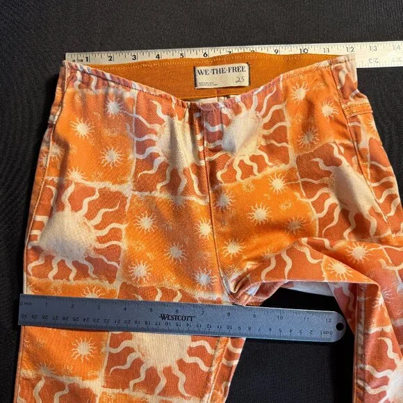 Rare Free People Printed Penny Pull-On Flares Sz 25 - Picture 9 of 15